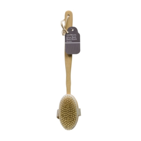 Caprichem products - Bath Basics Bristle Brush Wdn Hndle 42cm EACH