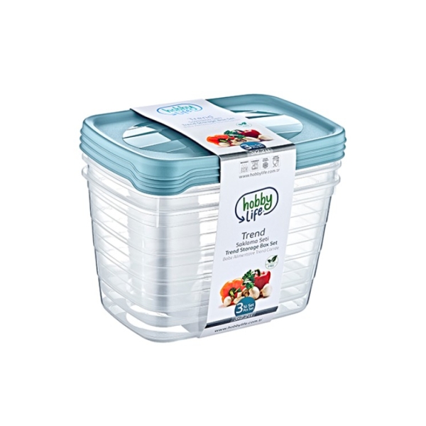 Caprichem products - Trend Storage Box 2.2l Set Of 3 P/SET