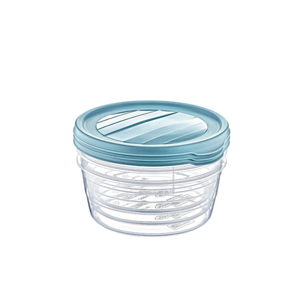 Caprichem products - Round Trend Storage Box 700ml Set Of 3 P/SET