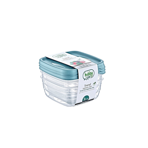 Caprichem products - Square Trend Storage Box 500ml Set Of 3 EACH