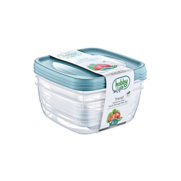 Caprichem products - Square Trend Storage Box 2.5l Set Of 3 EACH