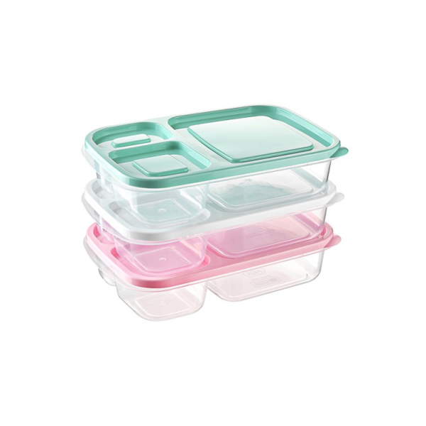 Caprichem products - 2 Section Rectangle Storage Box 3 Piece EACH