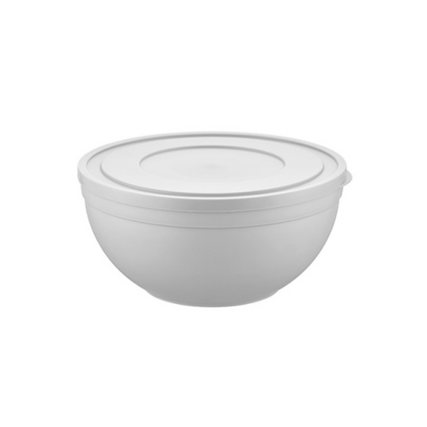 Caprichem products - Sandy High Frosted Bowl W/h Lid 2.5l - Matt White