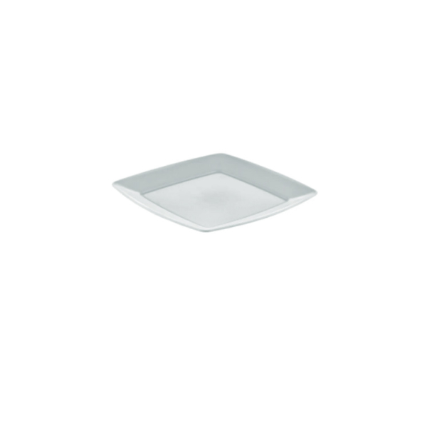 Caprichem products - Square Flat Dessert Plate Matte White EACH