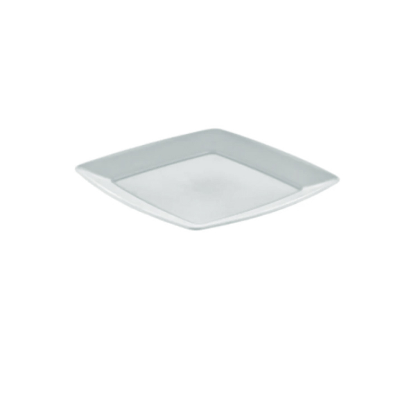 Caprichem products - Square Flat Service Plate Matte White EACH
