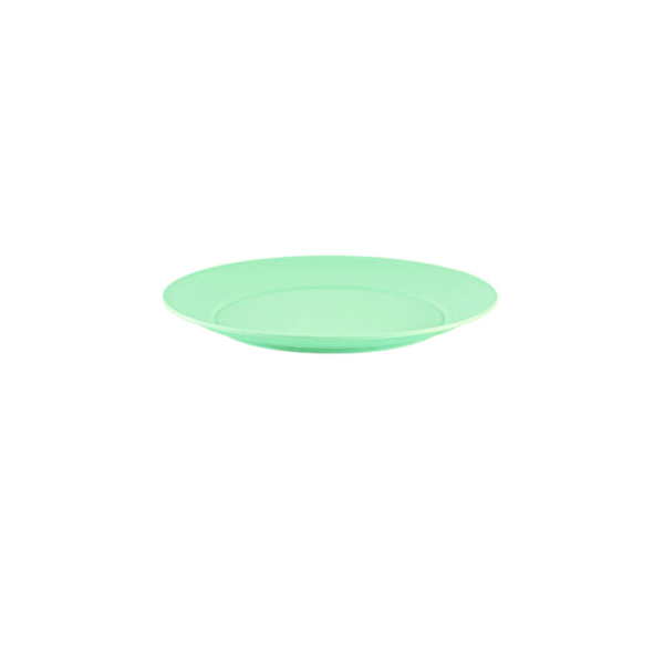 Caprichem products - Round Flat Dessert Plate Matte Green EACH