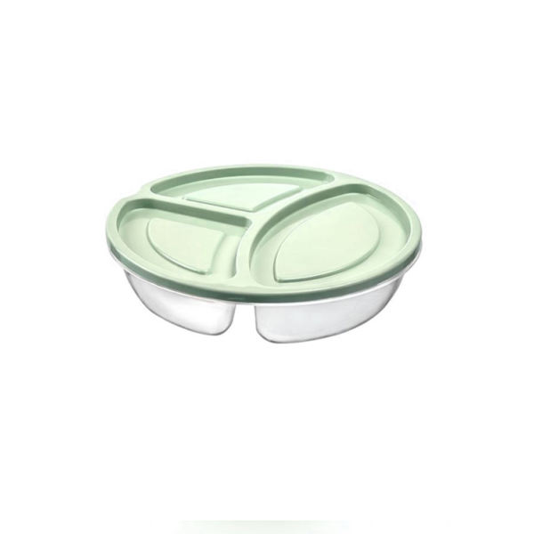 Caprichem products - Round 3 Division Plate Matte Green EACH