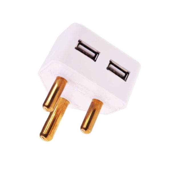 Caprichem products - Zak Plug 3 Pin To 2xusb 2.1a EACH