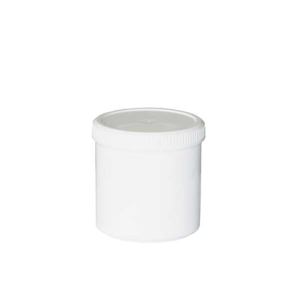 Caprichem products - 500ml Plastic Tub White With Screw Cap Lid H.d. EACH