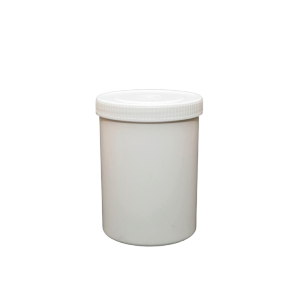 Caprichem products - 750ml Plastic Tub White With Screw Cap Lid H.d. EACH