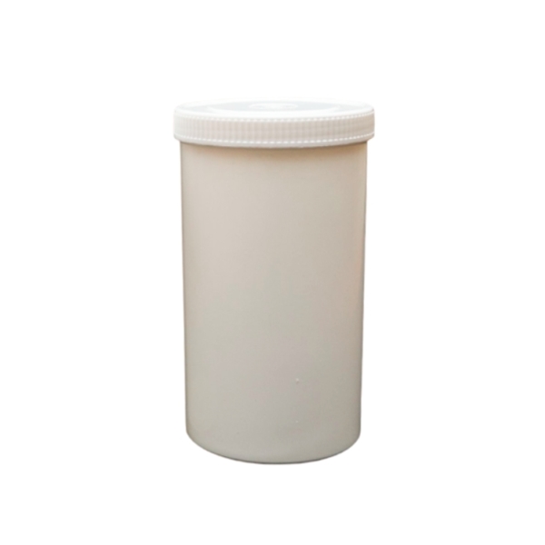 Caprichem products - 1000ml Plastic Tub White With Screw Cap Lid H.d. EACH