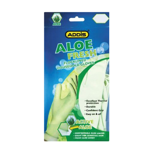 Caprichem products - Addis Household Gloves Aloe Vera Medium # P/PAIR