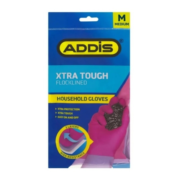 Caprichem products - Addis Household Gloves Xtra Tough Medium # P/PAIR