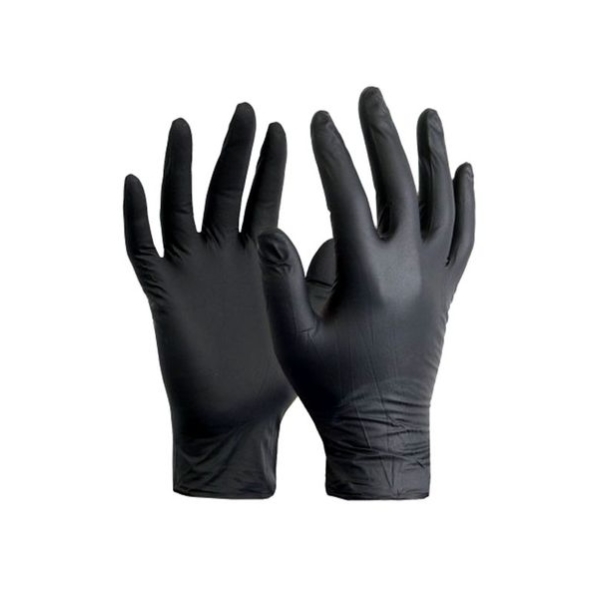 Caprichem products - Black Nitrile Gloves Powder Free - Medium P/BOX