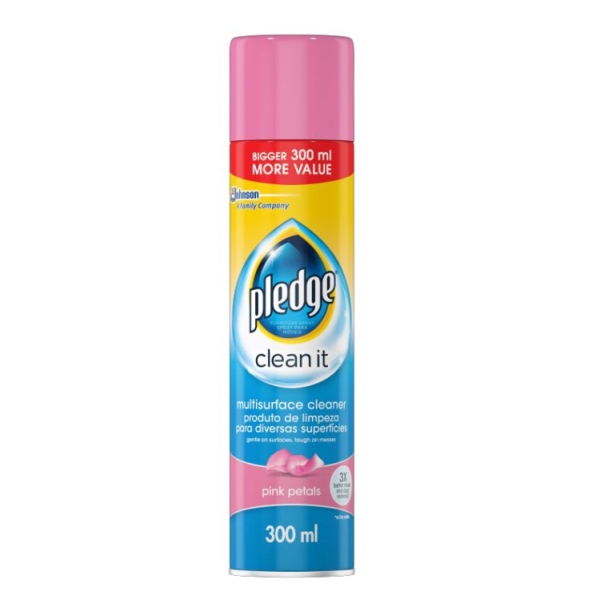 Caprichem products - Pledge Multi Surface Cleaner Pink Petals 300ml
