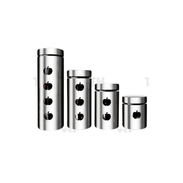 Caprichem products - 4pc Stainless Steel Canisters - Apple EACH