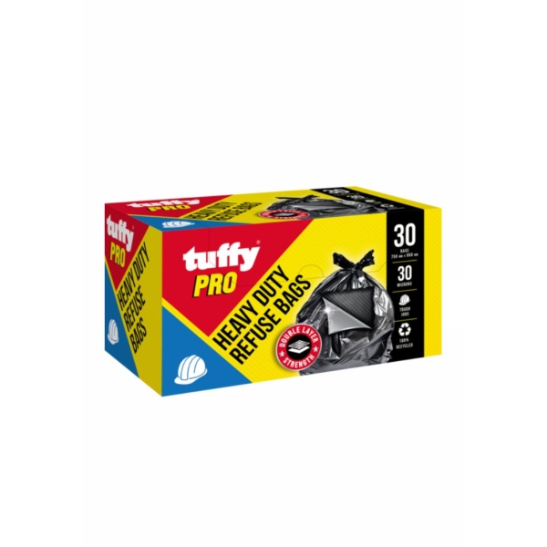 Caprichem products - Tuffy Heavy Duty Refuse Bags - 750x950mm - 30 Bags P/PACK