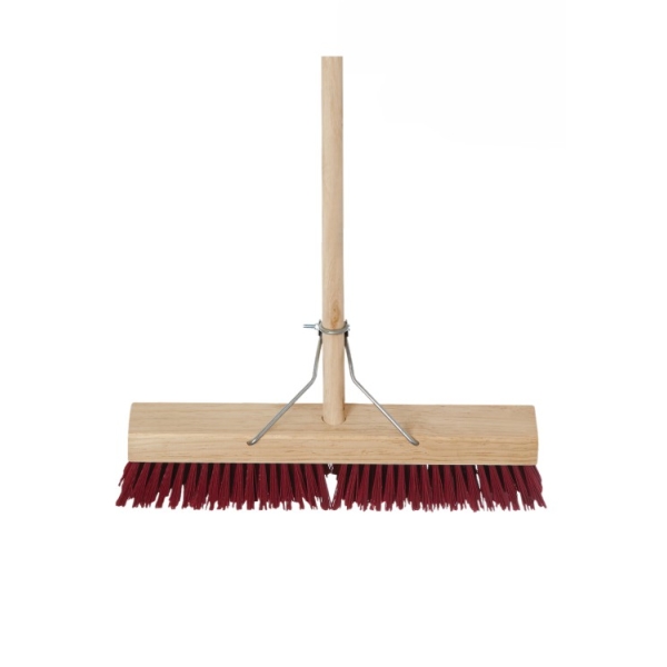 Caprichem products - 450mm Stiff Brown Pvc Platform Broom # EACH
