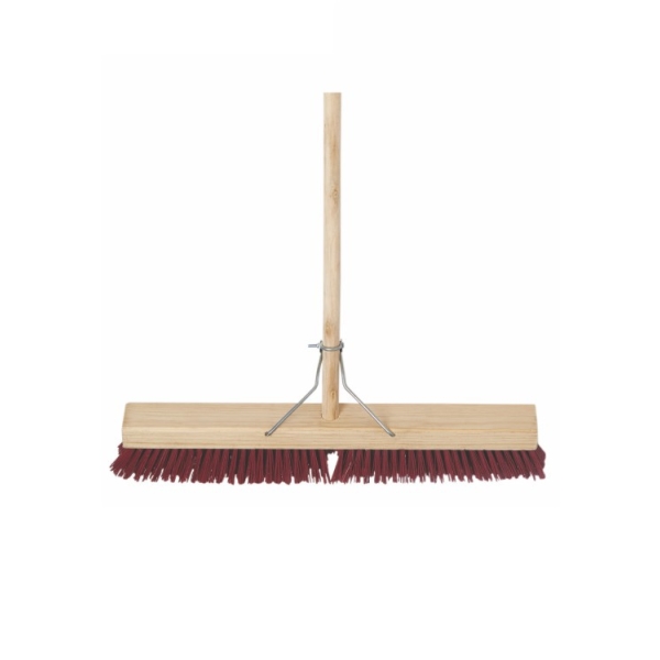 Caprichem products - 600mm Stiff Brown Pvc Platform Broom # EACH