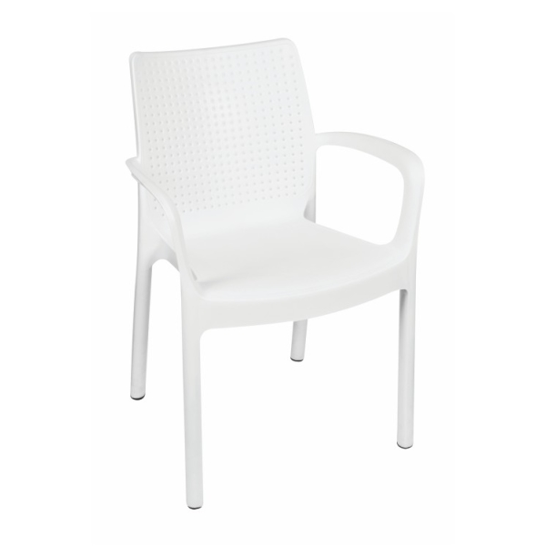 Caprichem products - Evita Arm Chair White # EACH