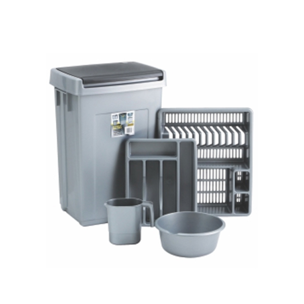 Caprichem products - Bigga Bin Set - 60l Steel 5 Piece # EACH