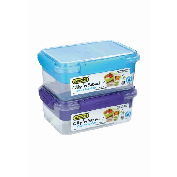 Related Products - Clip & Seal Rectangular Compartment Lunch Box - 2l EACH