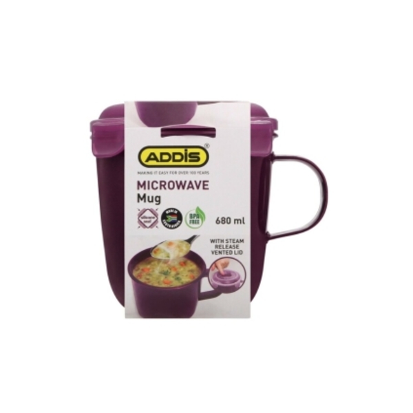 Caprichem products - Microwave Soup Mug 680ml Purple # EACH
