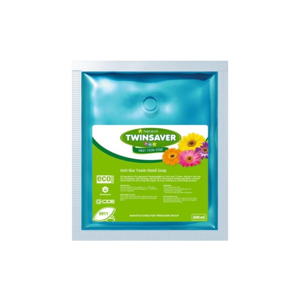 Caprichem products - Twinsaver Antibac Hand Foam Soap 6 X 600ml Np0911 EACH