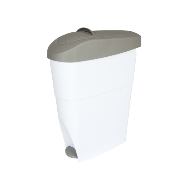 Caprichem products - Sanitary Bin White & Grey - Pedal EACH