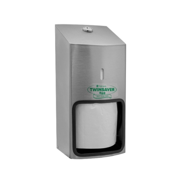 Caprichem products - Twinsaver Toilet Roll Holder S.steel 2 Rolls 0676 EACH