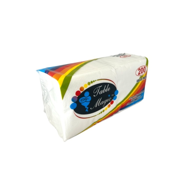 Caprichem products - Table Magic White 1ply 200 Pack P/PACK