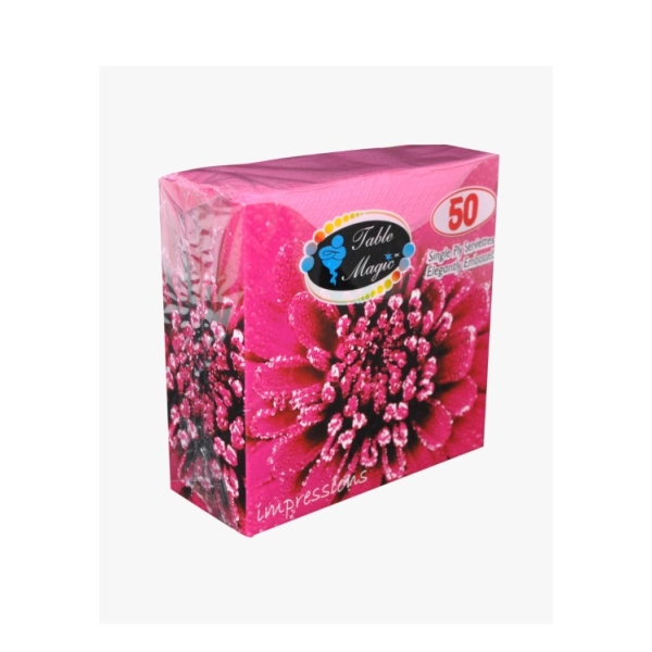 Caprichem products - Table Magic Impressions Pink 1ply 40 X 50 P/box
