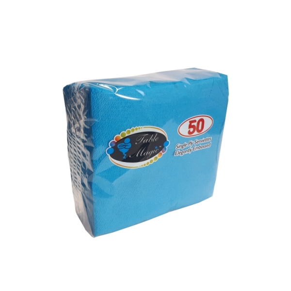 Caprichem products - Table Magic Turquoise 1ply 50 Pack P/PACK