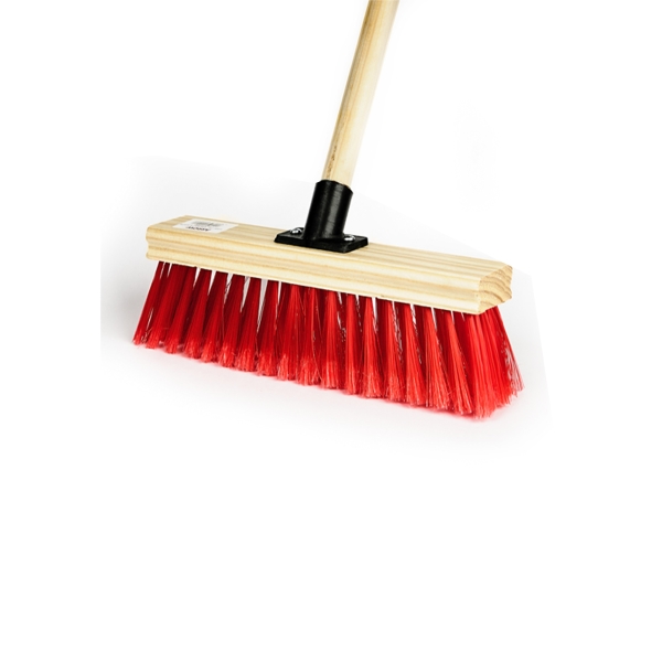 Caprichem products - Budget Push-in Broom - Wooden Head And Handle EACH