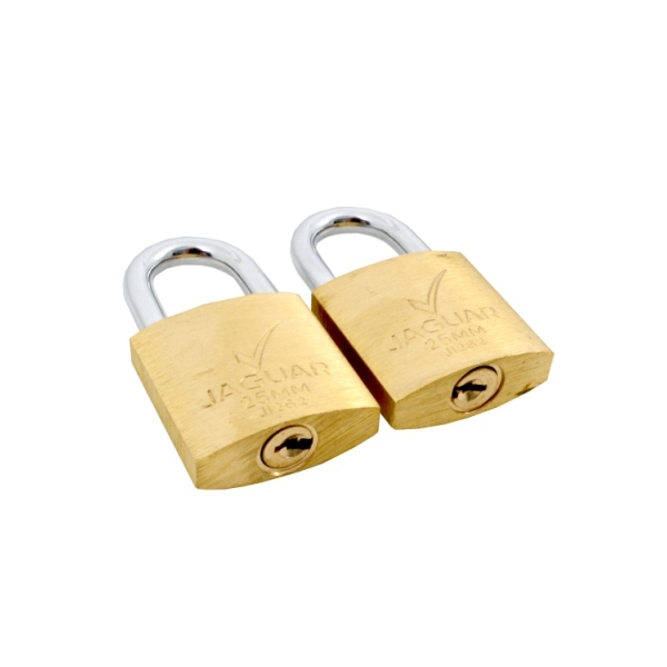 Caprichem products - Padlock 25mm Br 2pac Ka Jaguar Clam EACH