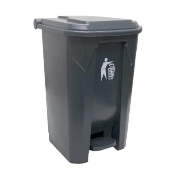 Caprichem products - Pedal Bin Plastic Dark Grey 68lt EACH