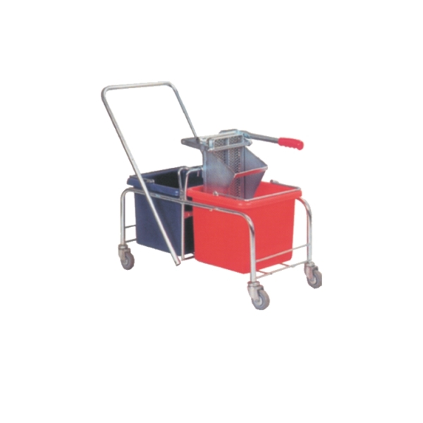 Caprichem products - 50l Double Bucket Trolley System Complete - Metal P/UNIT
