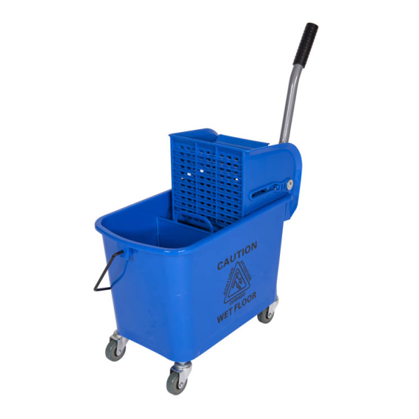 Caprichem products - 20l Econo Single Bucket Trolley System - Blue EACH