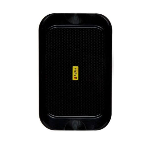Caprichem products - Rectangular Tray With Handles Black EACH