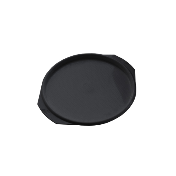 Caprichem products - 40cm Round Tray With Handles Black EACH