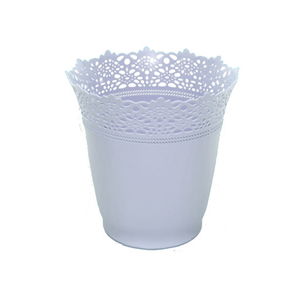 Caprichem products - Patterened Bin Round - White EACH