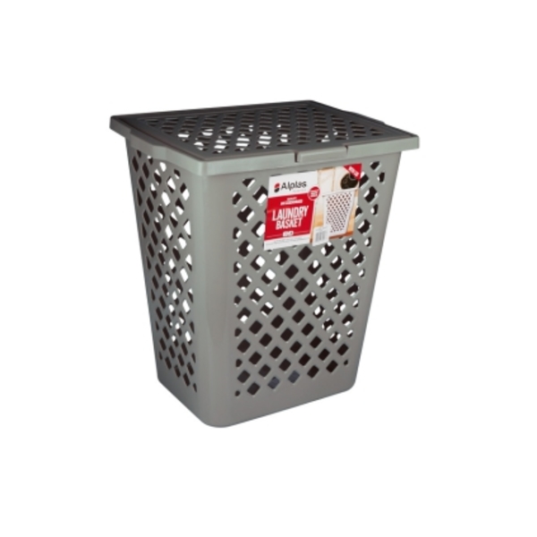 Caprichem products - Laundry Basket With Lid - Silver EACH