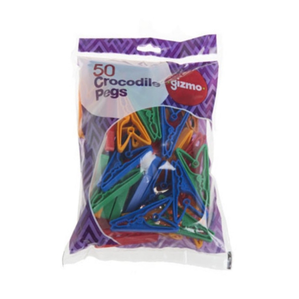 Caprichem products - Crocodile Pegs Assorted - 50 Pack P/PACK