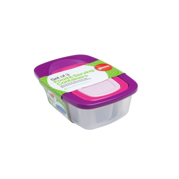 Caprichem products - 3in1 Rectangular Container Set P/SET