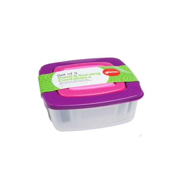Caprichem products - 3in1 Square Container Set P/SET
