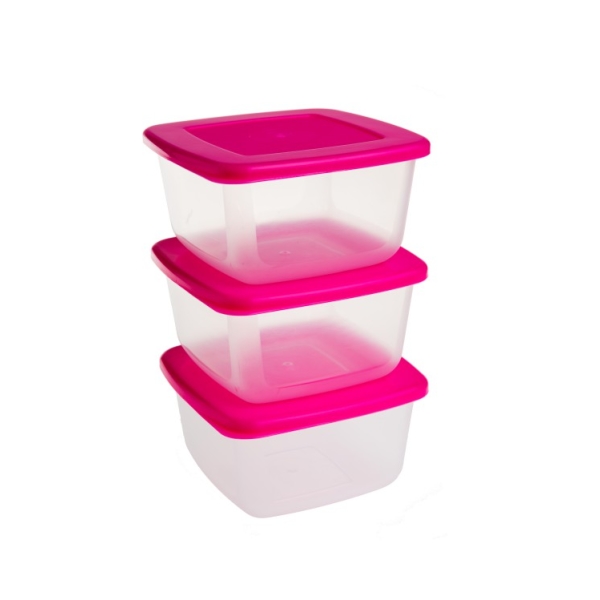Caprichem products - 0.3l Square Container - Set Of 3 P/SET