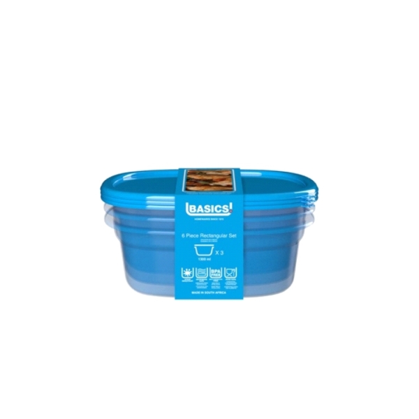 Related Products - Rectangular Set Food Saver 6 Piece - 1300ml P/PACK