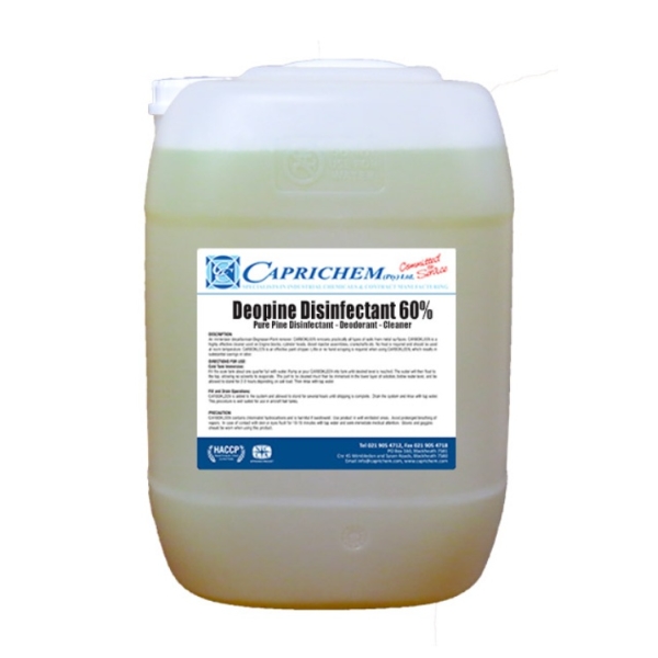 Caprichem products - Deopine Disinfectant Conc 60% 25L