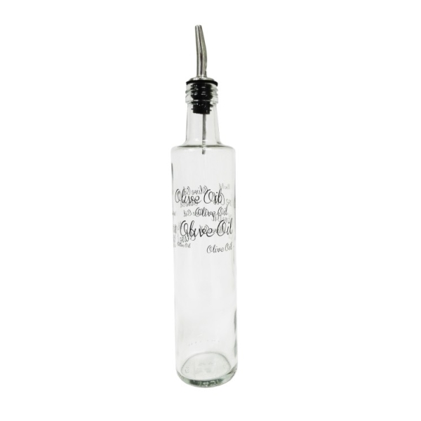 Caprichem products - 500ml Olive Oil Coated Clear With Pourer EACH