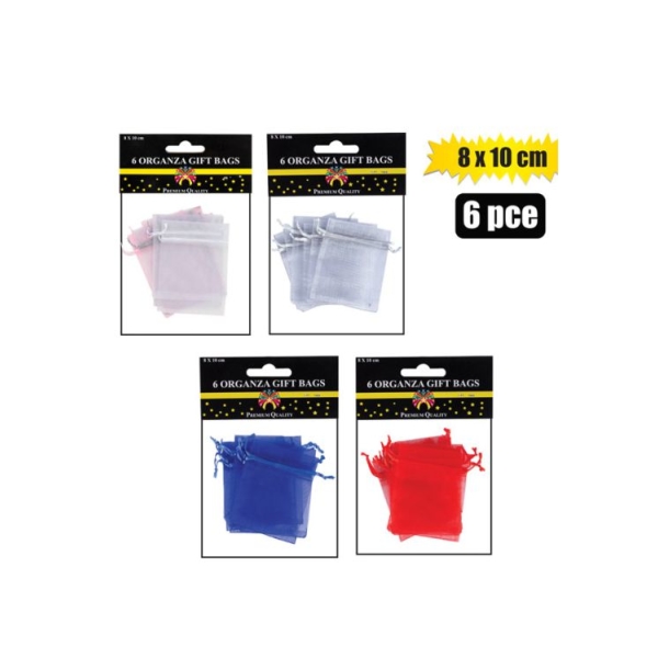 Caprichem Product - Gift Bag Organza Small 6 Piece 15x20cm EACH